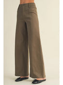 Center-Seam High-Waist Wide-Leg Trousers
