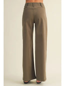 Center-Seam High-Waist Wide-Leg Trousers