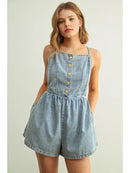 Chambray Denim Romper