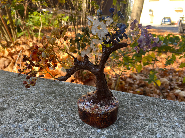 Seven Chakra Resin Bonsai Tree