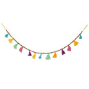 Silvie Confet Wood Beads and Tassel Garland