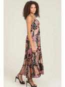Printed Halter Maxi Dress