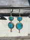 Double Round Fairy Pillow Gold Earrings