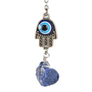 Evil Eye Hand with Rough Sodalite Earrings