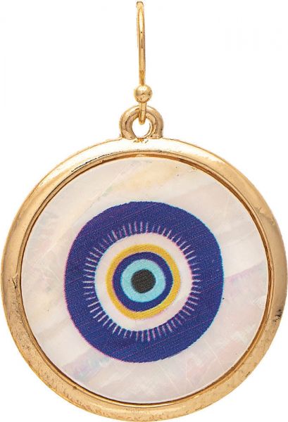Gold White Shell Bullseye earring – Sunbeam General Store