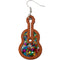 WOOD SPARKLE GUITAR EARRINGS