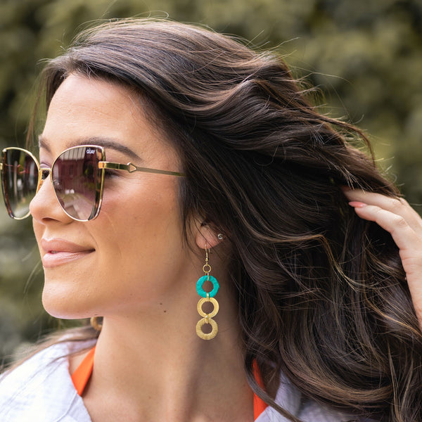 Sachi Raffia Rings Earrings- Small Rings