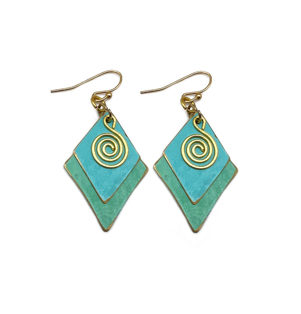 Brass Patina Earrings