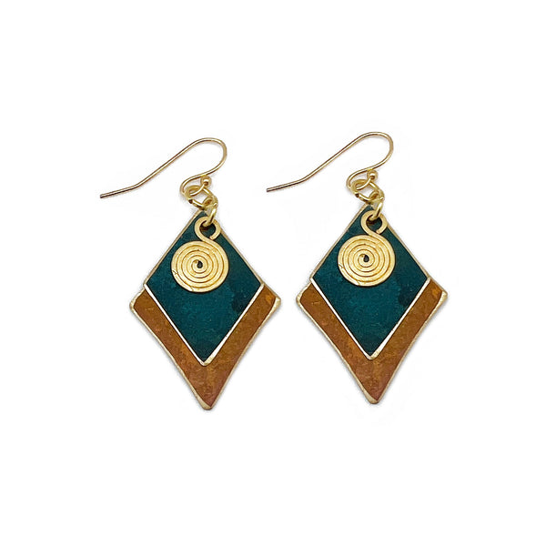 Brass Patina Earrings