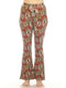 Elephant Print Bellbottom Pants