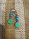 GER Green Round Raindrop Earrings