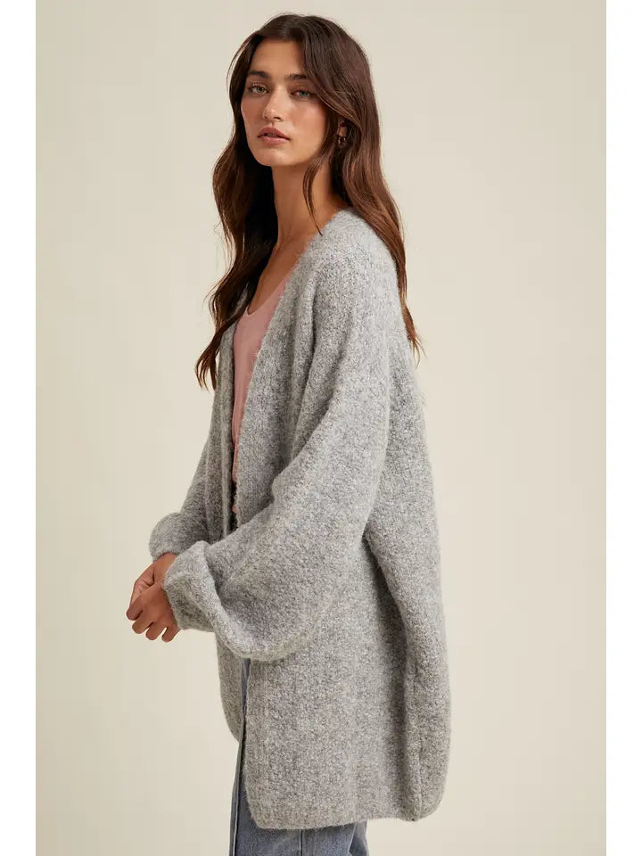 Oversized Brushed Sweater Cardigan
