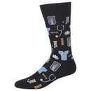 Men's Medical Crew Sock- Black