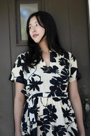 Alice Tie Waist Dress - Black Ivory