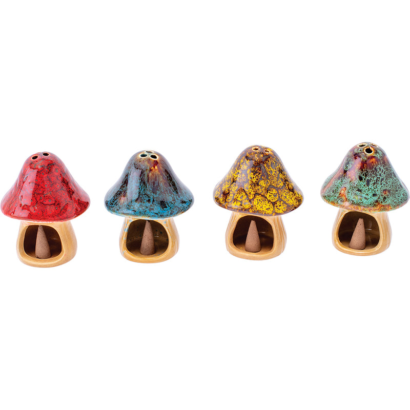 Small Glazed Mushroom Cone Burner