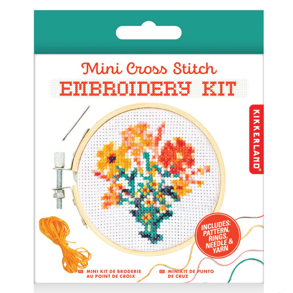 Mini Cross Stitch Embroidery Flower kit