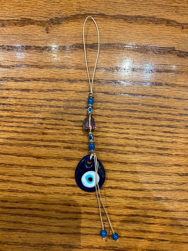 Lucky Eye Keychain with Gem (Long)