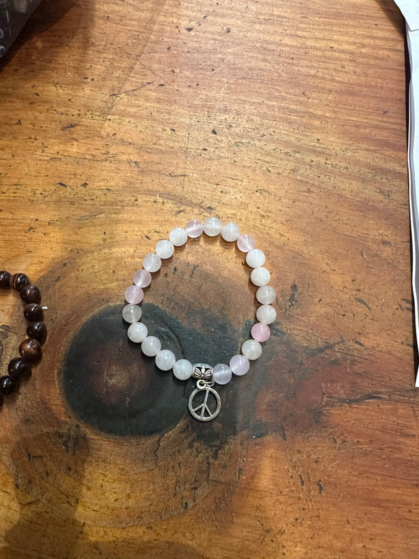 Gemstone Stretch Bracelet with Pendant