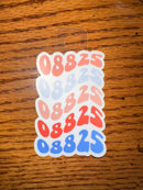 08825 Multi Colored Zip Code Sticker