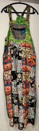 Satin Patchwork Overalls