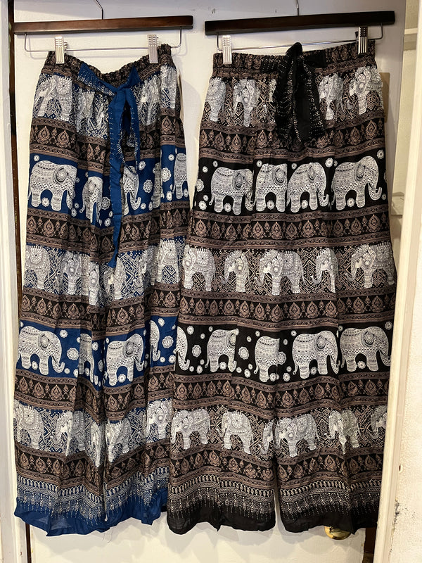Wide Leg Elephant Drawstring Pants