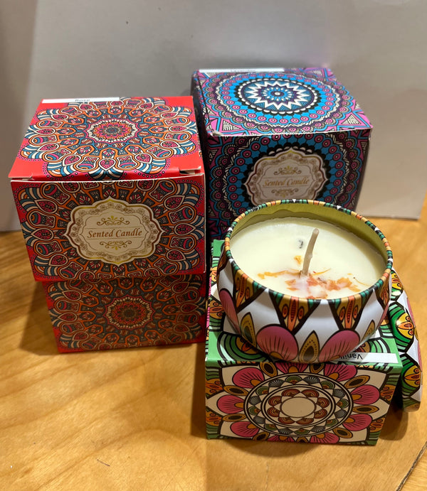 Mandala Box & Tin Candle