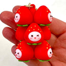 Strawberry Family Key Charm