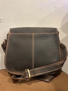 Hunter Leather Oval Handbag