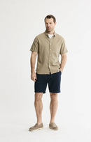 Linen Blend Short Sleeve Shirt