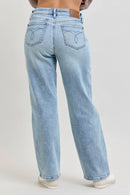 Judy Blue -Rigid Front Stretch Back Magic Straight Denim Jeans