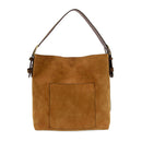 Rich Faux Suede Hobo Handbag