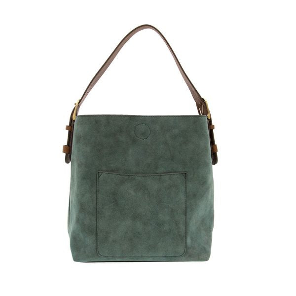 Rich Faux Suede Hobo Handbag