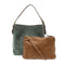 Rich Faux Suede Hobo Handbag