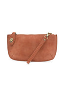 Faux Suede Mini Crossbody Wristlet Clutch