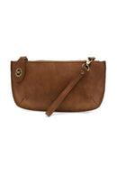 Faux Suede Mini Crossbody Wristlet Clutch