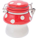 Mushroom Ceramic Jar with Clasp