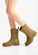 Lia Waterproof Rubber Boots - Khaki