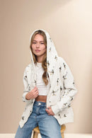 MALLARD DUCKS PRINT ZIP-UP HOODIE
