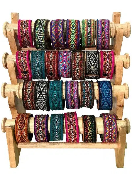 Tribal Pattern Material Leather Snap Bracelet