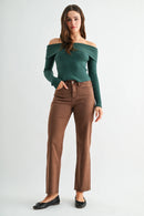 High Rise Straight Ankle "Tummy Tuck" Jeans