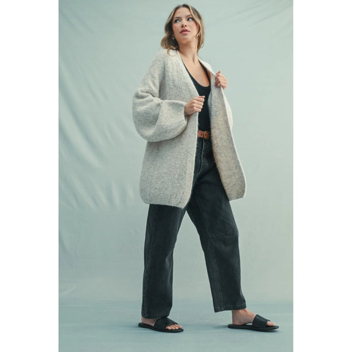 Oversized Brushed Sweater Cardigan