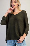 V-Neck Knit Sweater