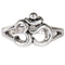 Om Burnished Silver Adjustable Ring
