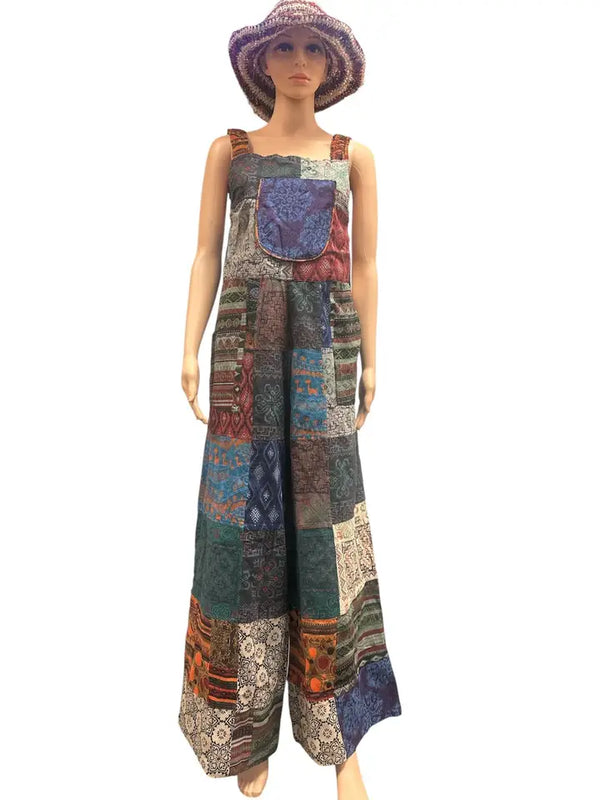 Patchwork Festival Jumpsuit Overalls