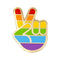 Rainbow Pride Peace Hand Pin