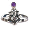 Sterling Silver and Amethyst Buddha Ring