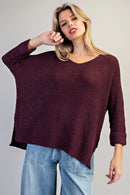 V-Neck Knit Sweater