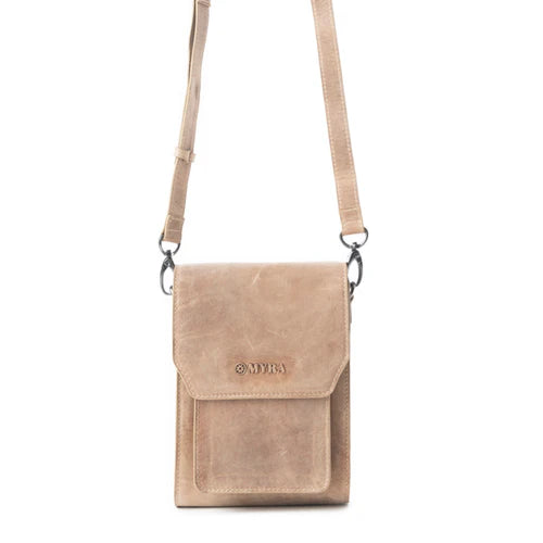 Padrina Trail Leather Bag- Sand