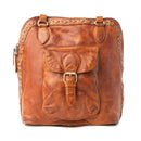 Hearthfire Buckled Genuine Leather Bag Cognac