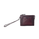 Zidana Bandera Ridge Vegetable-Tanned Leather Wristlet - Dusty Rose